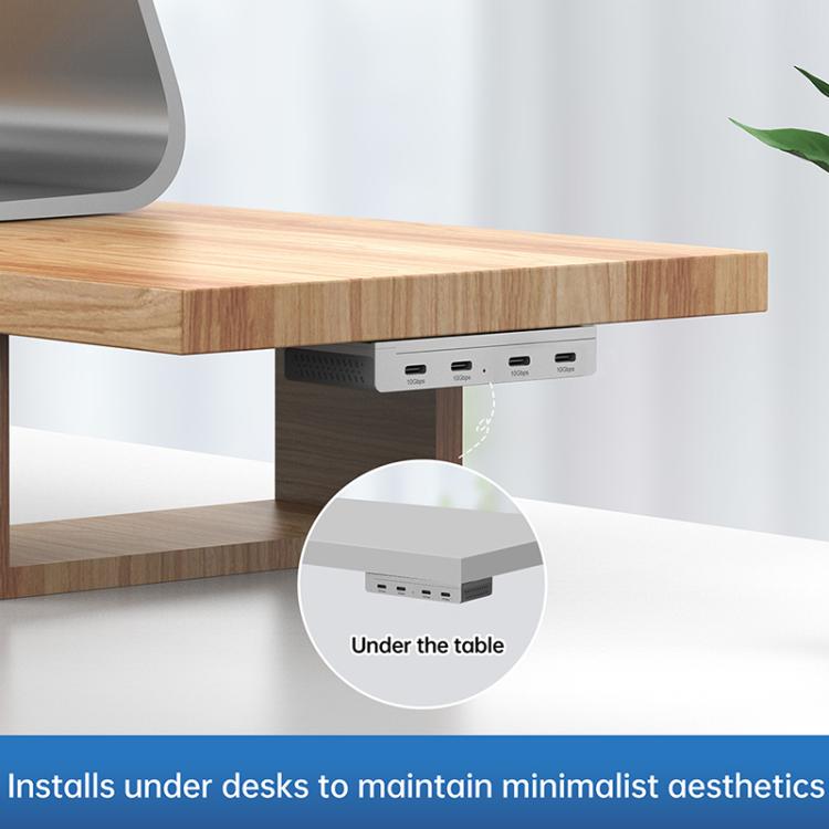 HST-4C 4 in 1 USB 3.2 10Gbps Detachable Magnetic Docking Station