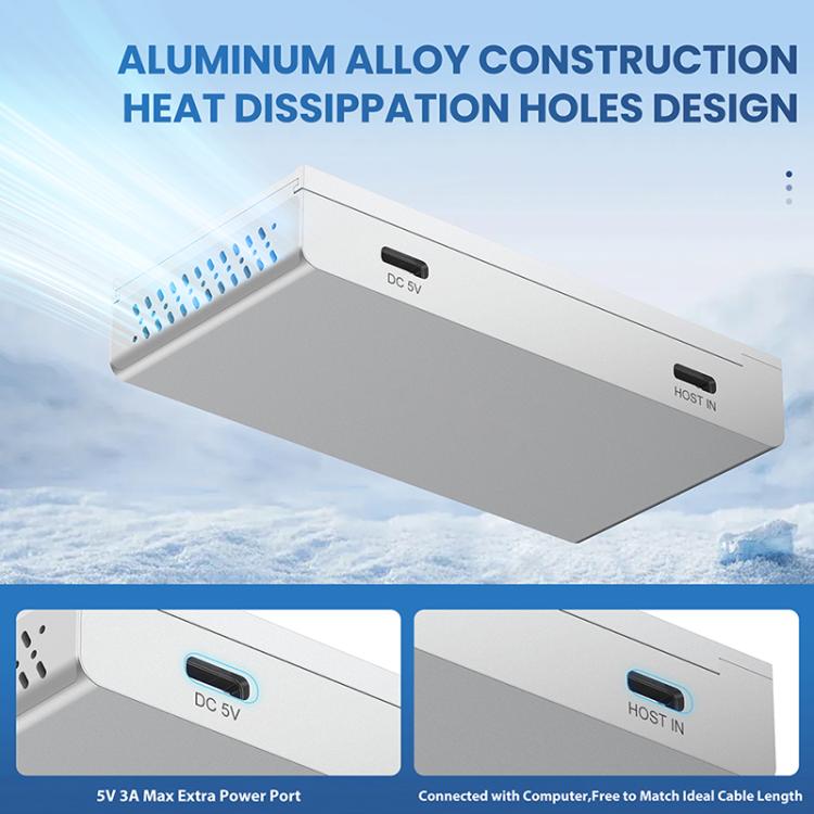 HST-4C 4 in 1 USB 3.2 10Gbps Detachable Magnetic Docking Station