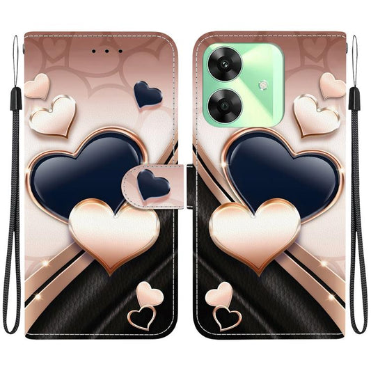 Crystal Texture Colored Drawing Leather Phone Case, For Realme C61 / C63 4G / Note 60, For Realme 13+, For Realme GT 6 / GT 6T / GT Neo6 / GT Neo6 SE, For Realme 12 Pro / 12 Pro+ / P1 Pro, For Realme 12 5G, For Realme 12+, For Realme C67 4G            ...