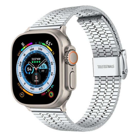 xDfind Sieben-Perlen-Schnalle Edelstahlarmband, für Apple Watch 42 / 44 / 45 / 46 / 49 mm, für Apple Watch 38 / 40 / 41 / S10 42 mm