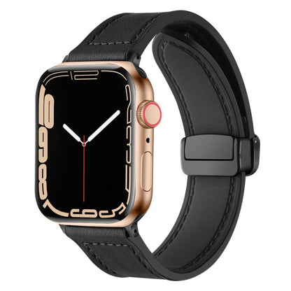 xDfind Crazy Horse Pattern Silicone Skin Magnetic Buckle Watch Band