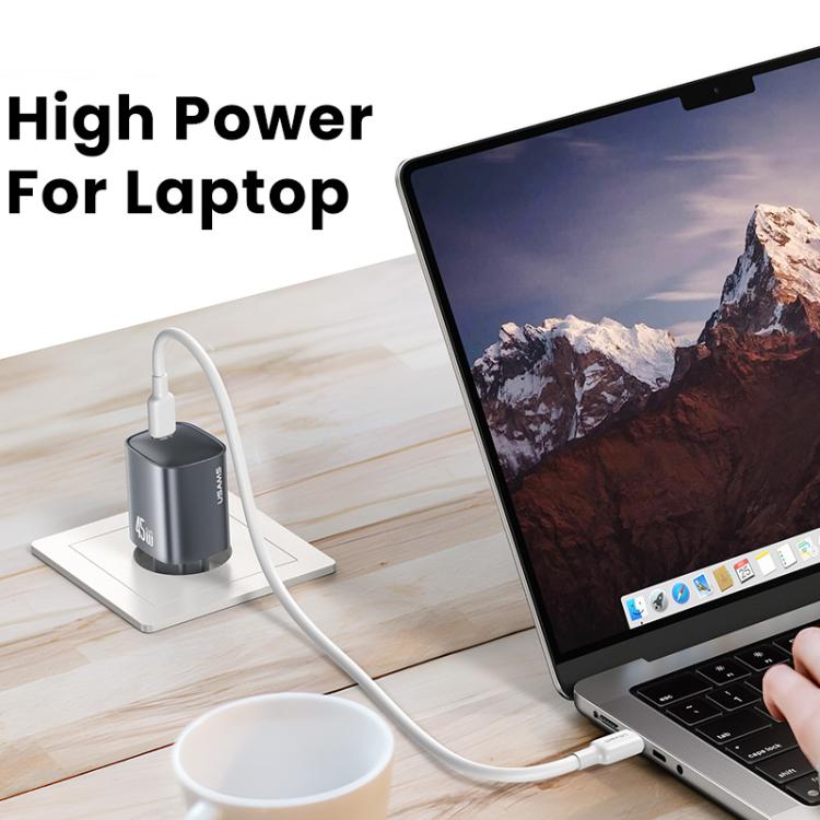 USAMS CC323 T66 45W USB-C / Type-C GaN Fast Charger, EU Plug