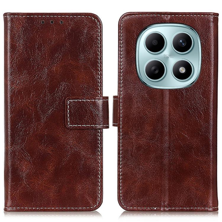 Retro Crazy Horse Texture Leather Phone Case, For Redmi A7 Pro 171mm/Poco C85x 5G, For Redmi Turbo 5 Max / Poco X8 Pro Max, For Redmi Turbo 5 5G / Poco X8 Pro 5G, For Redmi Note 15 Pro+ 5G Global 163.3mm, For Redmi Note 15 5G Global 164mm              ...