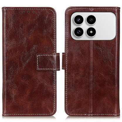 Retro Crazy Horse Texture Leather Phone Case, For Redmi A7 Pro 171mm/Poco C85x 5G, For Redmi Turbo 5 Max / Poco X8 Pro Max, For Redmi Turbo 5 5G / Poco X8 Pro 5G, For Redmi Note 15 Pro+ 5G Global 163.3mm, For Redmi Note 15 5G Global 164mm              ...