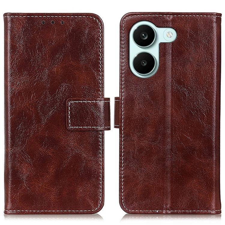 Retro Crazy Horse Texture Leather Phone Case, For Redmi A7 Pro 171mm/Poco C85x 5G, For Redmi Turbo 5 Max / Poco X8 Pro Max, For Redmi Turbo 5 5G / Poco X8 Pro 5G, For Redmi Note 15 Pro+ 5G Global 163.3mm, For Redmi Note 15 5G Global 164mm              ...