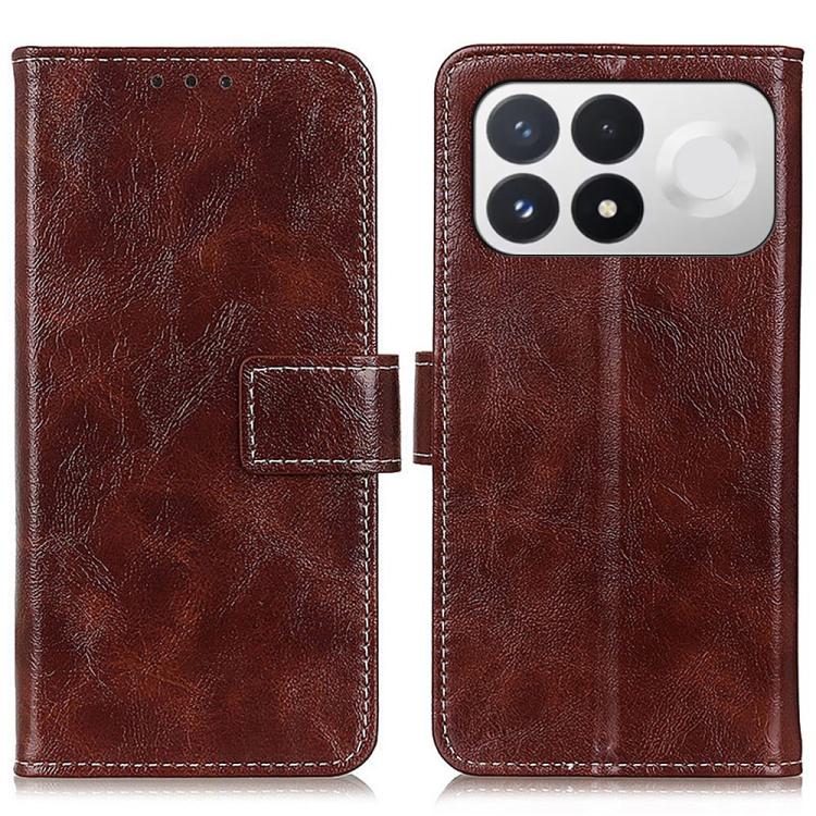 Retro Crazy Horse Texture Leather Phone Case, For Redmi Note 17 5G/4G Global 169.7mm, For Redmi Note 17 Pro+ 5G Global 163.4mm, For Redmi Note 17 Pro 5G Global 163.5mm, For Redmi K100 Pro Max/Poco F9 Ultra 5G, For Redmi K100 Pro 5G/Poco F9 Pro 5G      ...