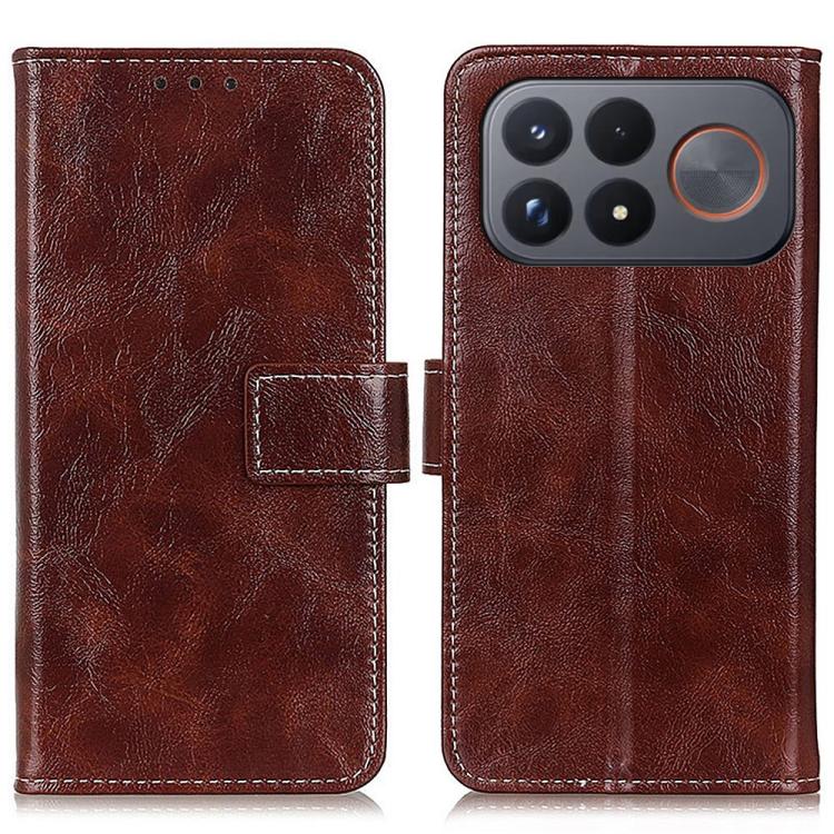 Retro Crazy Horse Texture Leather Phone Case, For Redmi Note 17 5G/4G Global 169.7mm, For Redmi Note 17 Pro+ 5G Global 163.4mm, For Redmi Note 17 Pro 5G Global 163.5mm, For Redmi K100 Pro Max/Poco F9 Ultra 5G, For Redmi K100 Pro 5G/Poco F9 Pro 5G      ...