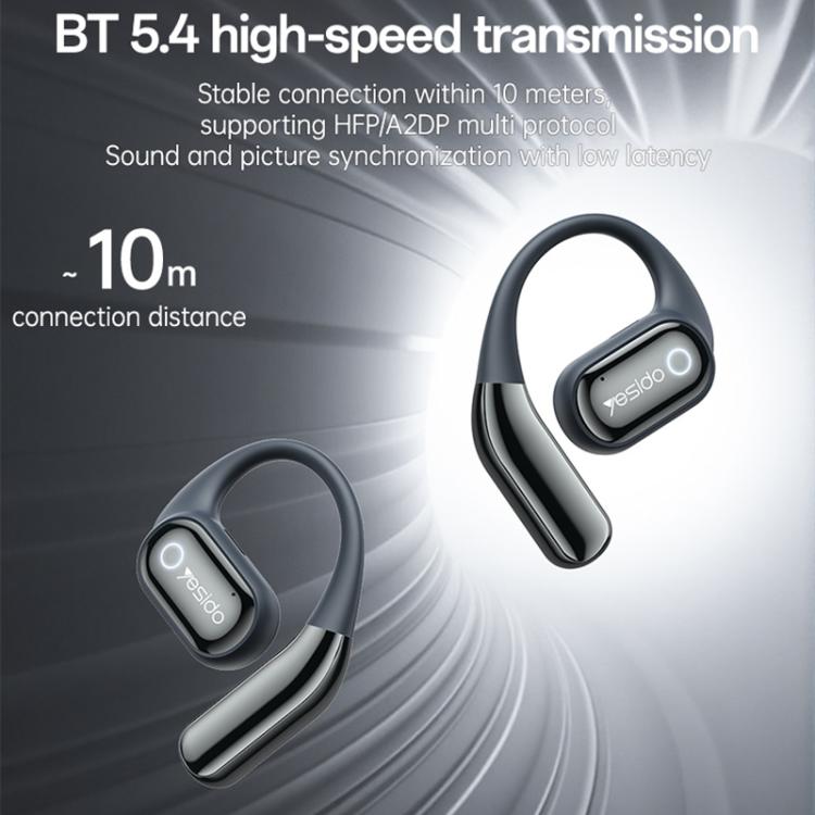 Yesido YSP26 ENC Noise Reduction Ear-hook Open OWS Bluetooth Earphone, with LCD Screen