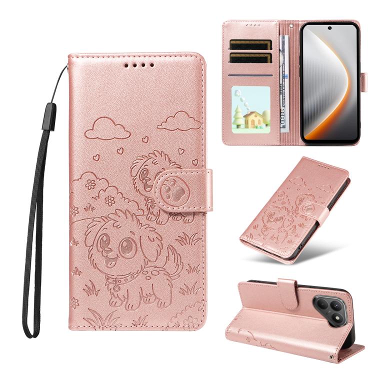 Embossed Heart Dog RFID Blocking Wallet Leather Phone Case, For Tecno Spark 40 5G / GO 5G 2025, For Tecno Spark Go 2024 / 20 4G / Pop 8, For Tecno Pova 7 Pro 5G, For Tecno Pova 7 5G, For Tecno Spark 40 Pro+ 4G, For Tecno Spark 40 Pro 4G                ...