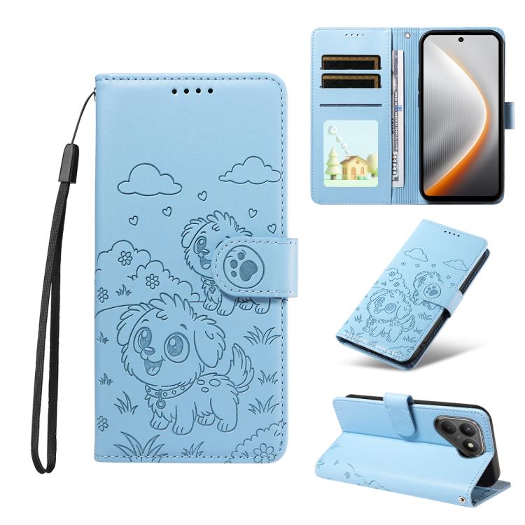 Embossed Heart Dog RFID Blocking Wallet Leather Phone Case, For Tecno Spark 40 5G / GO 5G 2025, For Tecno Spark Go 2024 / 20 4G / Pop 8, For Tecno Pova 7 Pro 5G, For Tecno Pova 7 5G, For Tecno Spark 40 Pro+ 4G, For Tecno Spark 40 Pro 4G                ...
