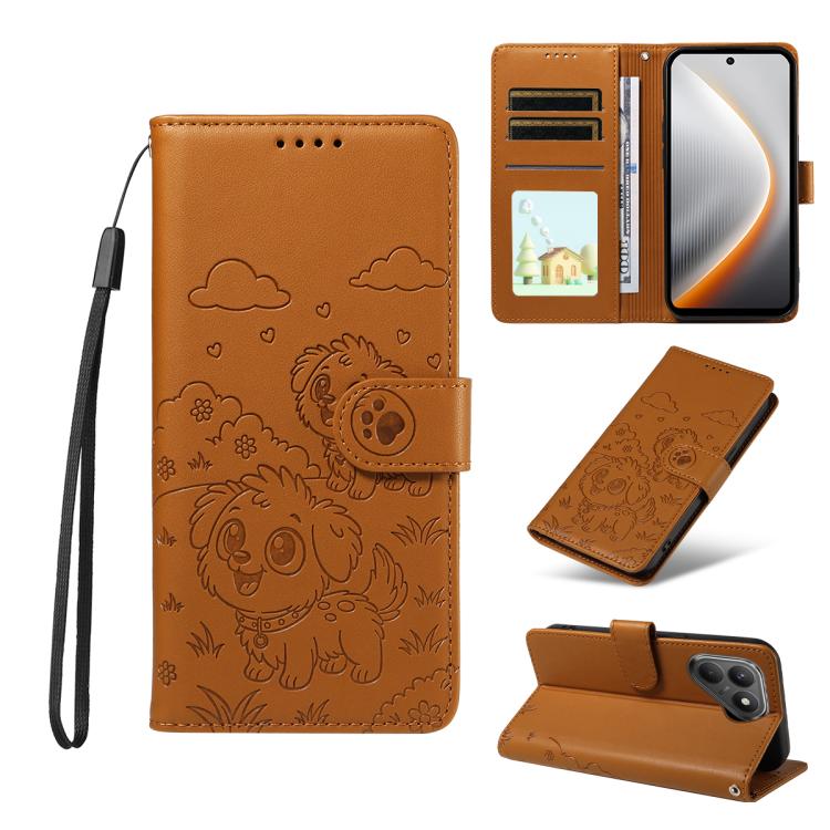 Embossed Heart Dog RFID Blocking Wallet Leather Phone Case, For Tecno Spark 40 5G / GO 5G 2025, For Tecno Spark Go 2024 / 20 4G / Pop 8, For Tecno Pova 7 Pro 5G, For Tecno Pova 7 5G, For Tecno Spark 40 Pro+ 4G, For Tecno Spark 40 Pro 4G                ...