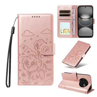 Embossed Heart Dog RFID Blocking Wallet Leather Phone Case, For Tecno Spark 40 5G / GO 5G 2025, For Tecno Spark Go 2024 / 20 4G / Pop 8, For Tecno Pova 7 Pro 5G, For Tecno Pova 7 5G, For Tecno Spark 40 Pro+ 4G, For Tecno Spark 40 Pro 4G                ...