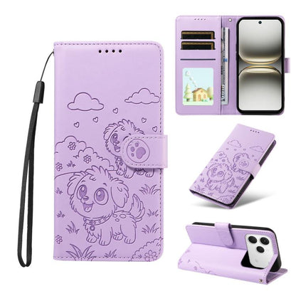 Embossed Heart Dog RFID Blocking Wallet Leather Phone Case, For Tecno Spark 40 5G / GO 5G 2025, For Tecno Spark Go 2024 / 20 4G / Pop 8, For Tecno Pova 7 Pro 5G, For Tecno Pova 7 5G, For Tecno Spark 40 Pro+ 4G, For Tecno Spark 40 Pro 4G                ...