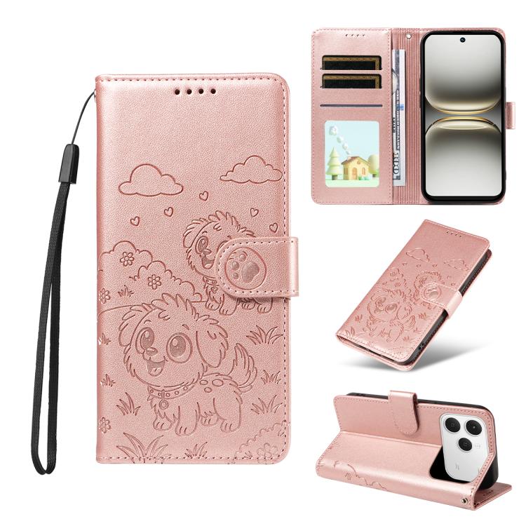 Embossed Heart Dog RFID Blocking Wallet Leather Phone Case, For Tecno Spark 40 5G / GO 5G 2025, For Tecno Spark Go 2024 / 20 4G / Pop 8, For Tecno Pova 7 Pro 5G, For Tecno Pova 7 5G, For Tecno Spark 40 Pro+ 4G, For Tecno Spark 40 Pro 4G                ...