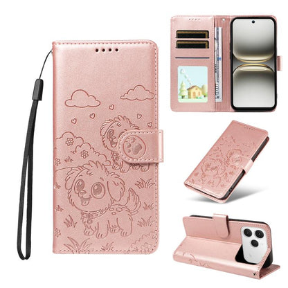 Embossed Heart Dog RFID Blocking Wallet Leather Phone Case, For Tecno Spark 40 5G / GO 5G 2025, For Tecno Spark Go 2024 / 20 4G / Pop 8, For Tecno Pova 7 Pro 5G, For Tecno Pova 7 5G, For Tecno Spark 40 Pro+ 4G, For Tecno Spark 40 Pro 4G                ...