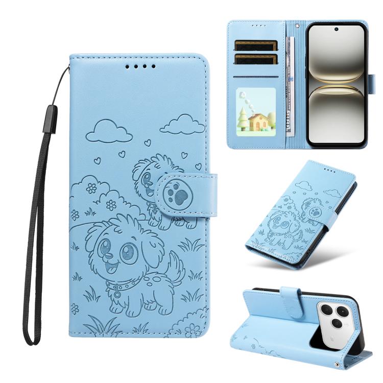 Embossed Heart Dog RFID Blocking Wallet Leather Phone Case, For Tecno Spark 40 5G / GO 5G 2025, For Tecno Spark Go 2024 / 20 4G / Pop 8, For Tecno Pova 7 Pro 5G, For Tecno Pova 7 5G, For Tecno Spark 40 Pro+ 4G, For Tecno Spark 40 Pro 4G                ...