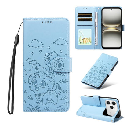 Embossed Heart Dog RFID Blocking Wallet Leather Phone Case, For Tecno Spark 40 5G / GO 5G 2025, For Tecno Spark Go 2024 / 20 4G / Pop 8, For Tecno Pova 7 Pro 5G, For Tecno Pova 7 5G, For Tecno Spark 40 Pro+ 4G, For Tecno Spark 40 Pro 4G                ...