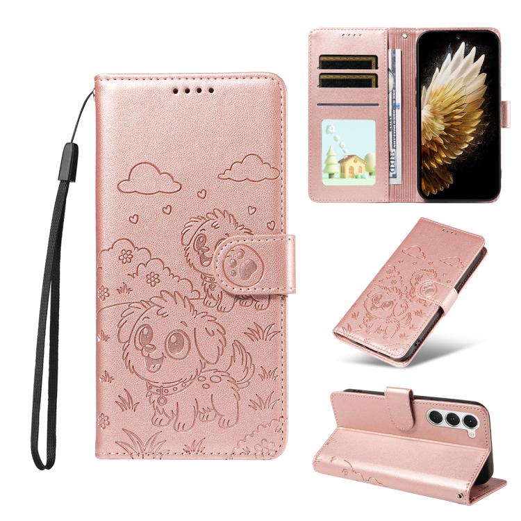 Embossed Heart Dog RFID Blocking Wallet Leather Phone Case, For Tecno Spark 40 5G / GO 5G 2025, For Tecno Spark Go 2024 / 20 4G / Pop 8, For Tecno Pova 7 Pro 5G, For Tecno Pova 7 5G, For Tecno Spark 40 Pro+ 4G, For Tecno Spark 40 Pro 4G                ...