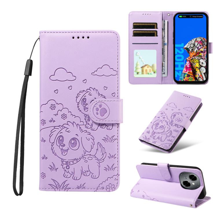 Embossed Heart Dog RFID Blocking Wallet Leather Phone Case, For Tecno Spark 40 5G / GO 5G 2025, For Tecno Spark Go 2024 / 20 4G / Pop 8, For Tecno Pova 7 Pro 5G, For Tecno Pova 7 5G, For Tecno Spark 40 Pro+ 4G, For Tecno Spark 40 Pro 4G                ...