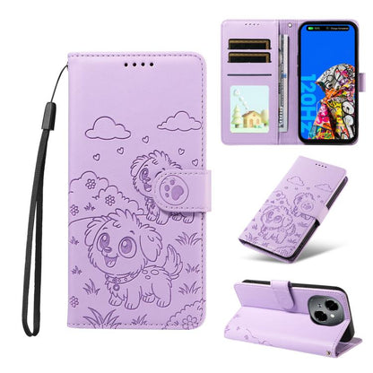 Embossed Heart Dog RFID Blocking Wallet Leather Phone Case, For Tecno Spark 40 5G / GO 5G 2025, For Tecno Spark Go 2024 / 20 4G / Pop 8, For Tecno Pova 7 Pro 5G, For Tecno Pova 7 5G, For Tecno Spark 40 Pro+ 4G, For Tecno Spark 40 Pro 4G                ...