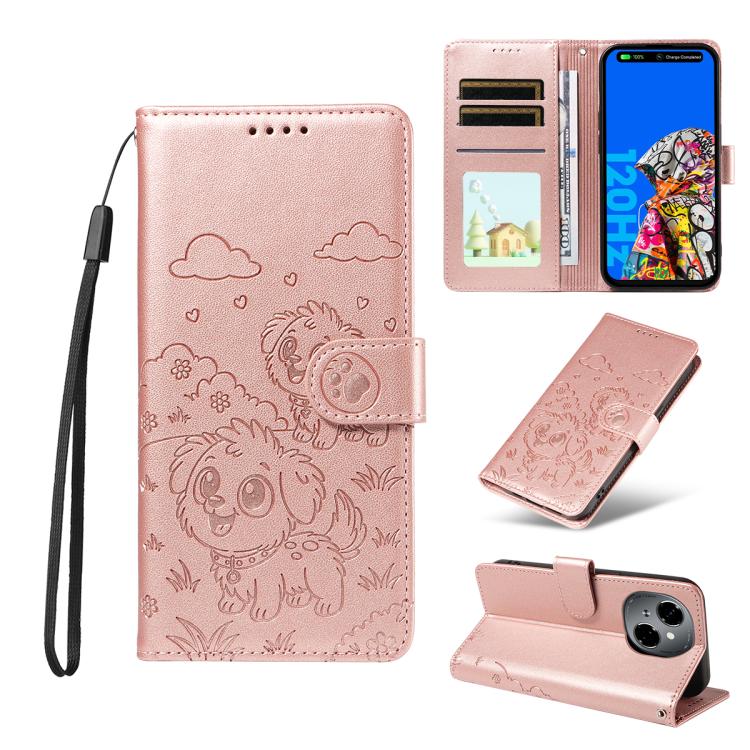 Embossed Heart Dog RFID Blocking Wallet Leather Phone Case, For Tecno Spark 40 5G / GO 5G 2025, For Tecno Spark Go 2024 / 20 4G / Pop 8, For Tecno Pova 7 Pro 5G, For Tecno Pova 7 5G, For Tecno Spark 40 Pro+ 4G, For Tecno Spark 40 Pro 4G                ...