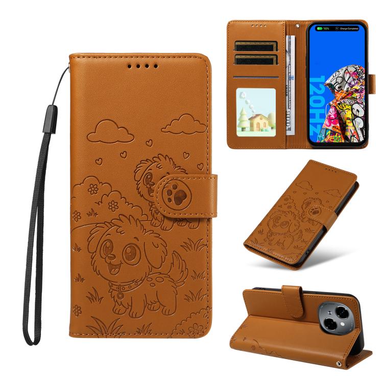 Embossed Heart Dog RFID Blocking Wallet Leather Phone Case, For Tecno Spark 40 5G / GO 5G 2025, For Tecno Spark Go 2024 / 20 4G / Pop 8, For Tecno Pova 7 Pro 5G, For Tecno Pova 7 5G, For Tecno Spark 40 Pro+ 4G, For Tecno Spark 40 Pro 4G                ...