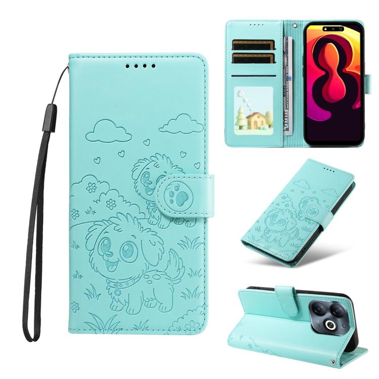 Embossed Heart Dog RFID Blocking Wallet Leather Phone Case, For Tecno Spark 40 5G / GO 5G 2025, For Tecno Spark Go 2024 / 20 4G / Pop 8, For Tecno Pova 7 Pro 5G, For Tecno Pova 7 5G, For Tecno Spark 40 Pro+ 4G, For Tecno Spark 40 Pro 4G                ...