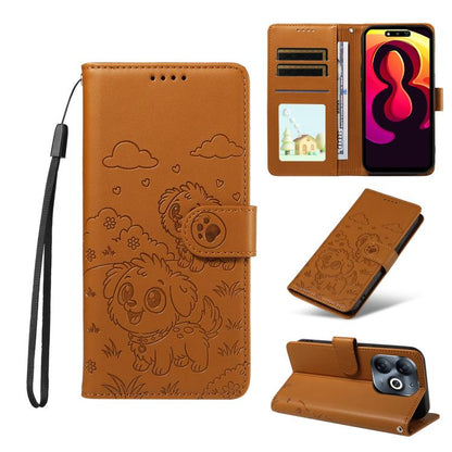 Embossed Heart Dog RFID Blocking Wallet Leather Phone Case, For Tecno Spark 40 5G / GO 5G 2025, For Tecno Spark Go 2024 / 20 4G / Pop 8, For Tecno Pova 7 Pro 5G, For Tecno Pova 7 5G, For Tecno Spark 40 Pro+ 4G, For Tecno Spark 40 Pro 4G                ...