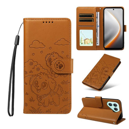 Embossed Heart Dog RFID Blocking Wallet Leather Phone Case, For Tecno Spark 40 5G / GO 5G 2025, For Tecno Spark Go 2024 / 20 4G / Pop 8, For Tecno Pova 7 Pro 5G, For Tecno Pova 7 5G, For Tecno Spark 40 Pro+ 4G, For Tecno Spark 40 Pro 4G                ...