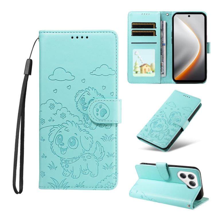 Embossed Heart Dog RFID Blocking Wallet Leather Phone Case, For Tecno Spark 40 5G / GO 5G 2025, For Tecno Spark Go 2024 / 20 4G / Pop 8, For Tecno Pova 7 Pro 5G, For Tecno Pova 7 5G, For Tecno Spark 40 Pro+ 4G, For Tecno Spark 40 Pro 4G                ...