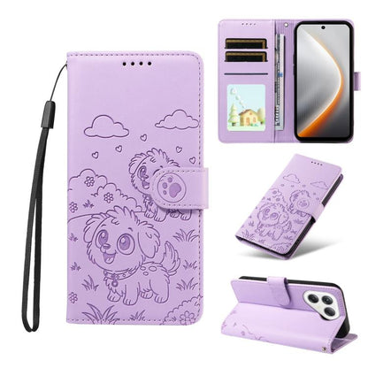 Embossed Heart Dog RFID Blocking Wallet Leather Phone Case, For Tecno Spark 40 5G / GO 5G 2025, For Tecno Spark Go 2024 / 20 4G / Pop 8, For Tecno Pova 7 Pro 5G, For Tecno Pova 7 5G, For Tecno Spark 40 Pro+ 4G, For Tecno Spark 40 Pro 4G                ...