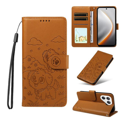 Embossed Heart Dog RFID Blocking Wallet Leather Phone Case, For Tecno Spark 40 5G / GO 5G 2025, For Tecno Spark Go 2024 / 20 4G / Pop 8, For Tecno Pova 7 Pro 5G, For Tecno Pova 7 5G, For Tecno Spark 40 Pro+ 4G, For Tecno Spark 40 Pro 4G                ...