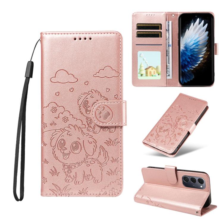 Embossed Heart Dog RFID Blocking Wallet Leather Phone Case, For Tecno Spark 40 5G / GO 5G 2025, For Tecno Spark Go 2024 / 20 4G / Pop 8, For Tecno Pova 7 Pro 5G, For Tecno Pova 7 5G, For Tecno Spark 40 Pro+ 4G, For Tecno Spark 40 Pro 4G                ...
