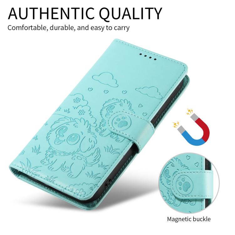 Embossed Heart Dog RFID Blocking Wallet Leather Phone Case, For Tecno Spark 40 5G / GO 5G 2025, For Tecno Spark Go 2024 / 20 4G / Pop 8, For Tecno Pova 7 Pro 5G, For Tecno Pova 7 5G, For Tecno Spark 40 Pro+ 4G, For Tecno Spark 40 Pro 4G                ...