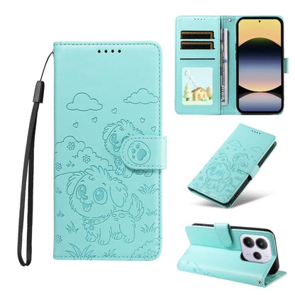 Embossed Heart Dog RFID Blocking Wallet Leather Phone Case, For Redmi K80 Pro / Poco F7 Ultra, For Redmi K80 / Poco F7 Pro, For Redmi 14C 4G / 5G / 14R / A4, For Redmi Note 14 4G 164.84mm, For Redmi Note 14 Pro+ 5G / 14 Pro 4G                          ...