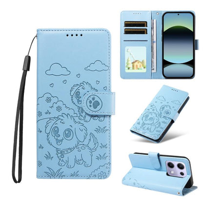 Embossed Heart Dog RFID Blocking Wallet Leather Phone Case, For Redmi 15a Global, For Redmi Note 15 Pro+ 5G Global 163.3mm, For Redmi Note 15 4G / 5G Global 164mm, For Redmi K90 Pro Max / Poco F8 Ultra, For Redmi Note 15 Pro 4G Global 163.2mm          ...