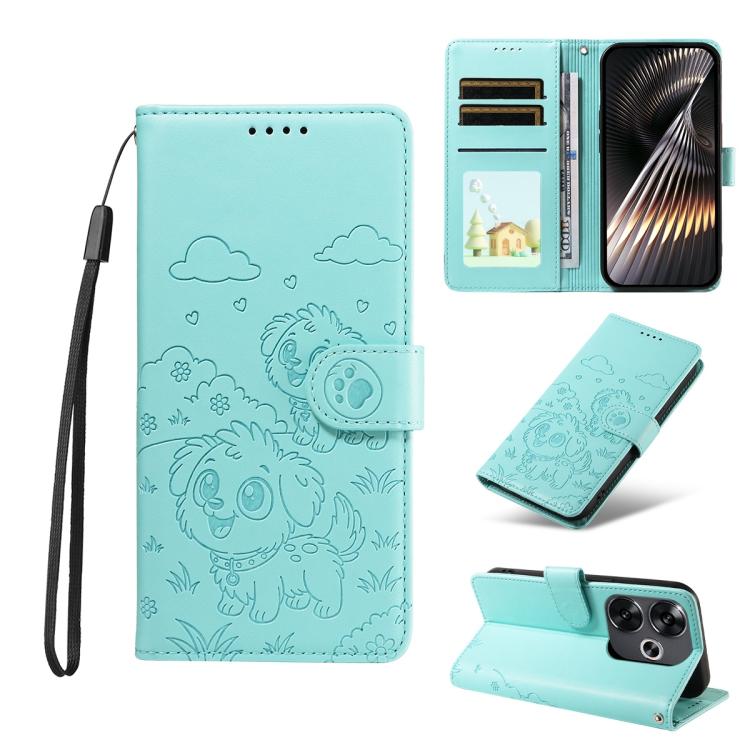 Embossed Heart Dog RFID Blocking Wallet Leather Phone Case, For Redmi Note 14 4G 164.84mm, For Redmi Note 14 Pro+ 5G / 14 Pro 4G, For Redmi Turbo 4 5G / Poco X7 Pro 5G, For Redmi Note 14 5G / Poco M7 Pro 5G, For Redmi Note 14 4G 163.25mm               ...