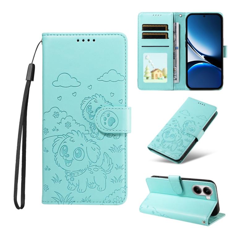 Embossed Heart Dog RFID Blocking Wallet Leather Phone Case, For Redmi Note 14 4G 164.84mm, For Redmi Note 14 Pro+ 5G / 14 Pro 4G, For Redmi Turbo 4 5G / Poco X7 Pro 5G, For Redmi Note 14 5G / Poco M7 Pro 5G, For Redmi Note 14 4G 163.25mm               ...