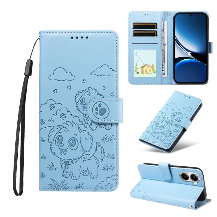Embossed Heart Dog RFID Blocking Wallet Leather Phone Case, For Redmi Note 14 4G 164.84mm, For Redmi Note 14 Pro+ 5G / 14 Pro 4G, For Redmi Turbo 4 5G / Poco X7 Pro 5G, For Redmi Note 14 5G / Poco M7 Pro 5G, For Redmi Note 14 4G 163.25mm               ...