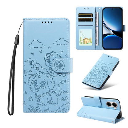 Embossed Heart Dog RFID Blocking Wallet Leather Phone Case, For Redmi Note 14 4G 164.84mm, For Redmi Note 14 Pro+ 5G / 14 Pro 4G, For Redmi Turbo 4 5G / Poco X7 Pro 5G, For Redmi Note 14 5G / Poco M7 Pro 5G, For Redmi Note 14 4G 163.25mm               ...