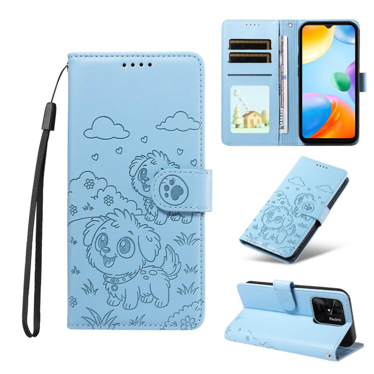 Embossed Heart Dog RFID Blocking Wallet Leather Phone Case, For Redmi Note 14 4G 164.84mm, For Redmi Note 14 Pro+ 5G / 14 Pro 4G, For Redmi Turbo 4 5G / Poco X7 Pro 5G, For Redmi Note 14 5G / Poco M7 Pro 5G, For Redmi Note 14 4G 163.25mm               ...