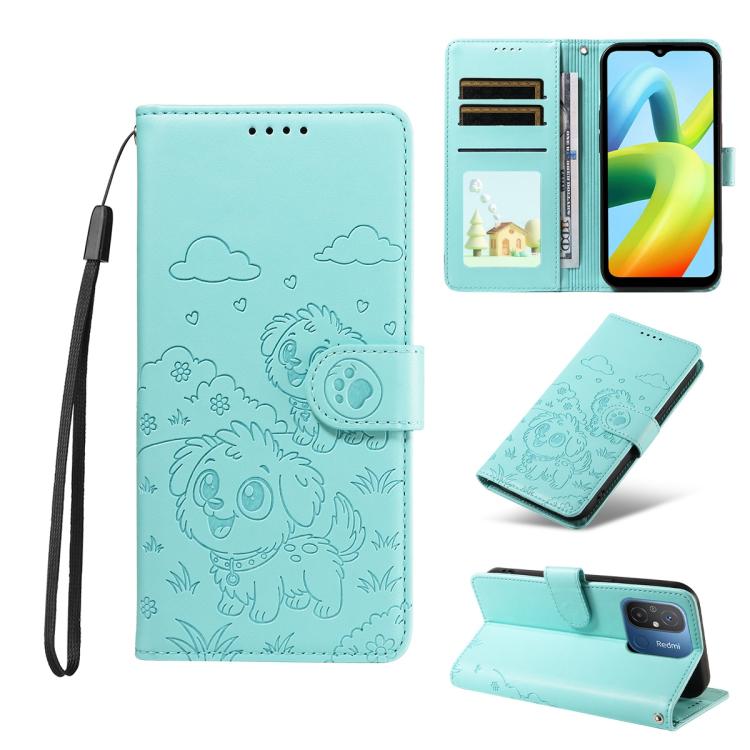 Embossed Heart Dog RFID Blocking Wallet Leather Phone Case, For Redmi Note 14 4G 164.84mm, For Redmi Note 14 Pro+ 5G / 14 Pro 4G, For Redmi Turbo 4 5G / Poco X7 Pro 5G, For Redmi Note 14 5G / Poco M7 Pro 5G, For Redmi Note 14 4G 163.25mm               ...