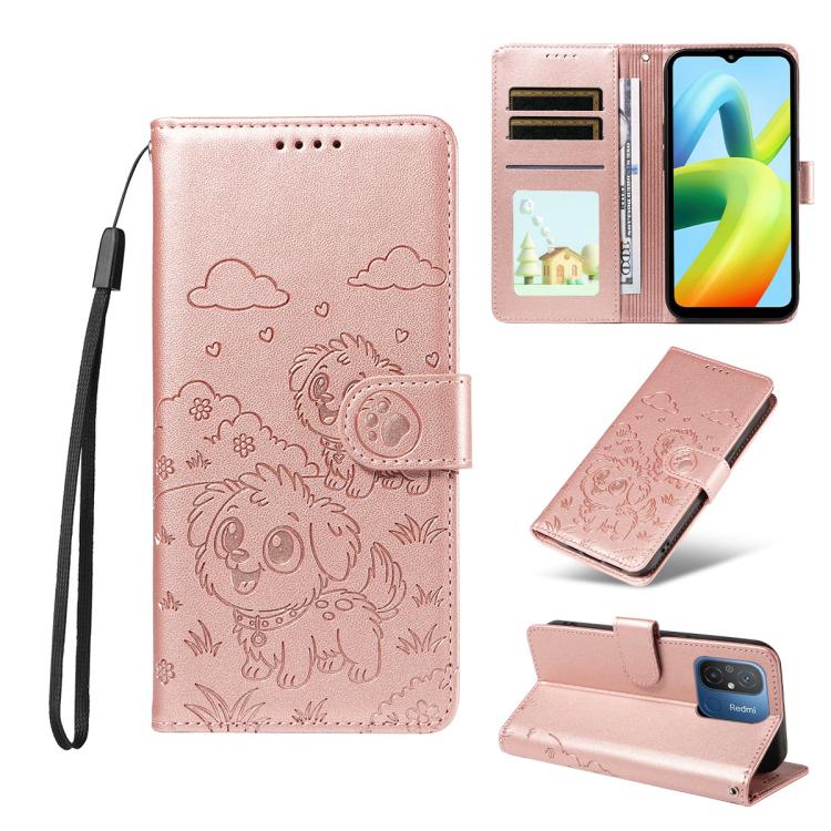 Embossed Heart Dog RFID Blocking Wallet Leather Phone Case, For Redmi Note 14 4G 164.84mm, For Redmi Note 14 Pro+ 5G / 14 Pro 4G, For Redmi Turbo 4 5G / Poco X7 Pro 5G, For Redmi Note 14 5G / Poco M7 Pro 5G, For Redmi Note 14 4G 163.25mm               ...