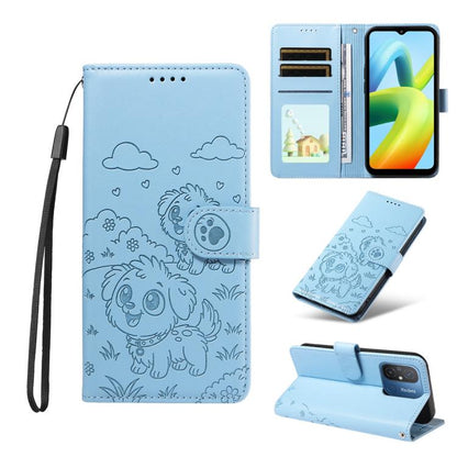 Embossed Heart Dog RFID Blocking Wallet Leather Phone Case, For Redmi Note 14 4G 164.84mm, For Redmi Note 14 Pro+ 5G / 14 Pro 4G, For Redmi Turbo 4 5G / Poco X7 Pro 5G, For Redmi Note 14 5G / Poco M7 Pro 5G, For Redmi Note 14 4G 163.25mm               ...