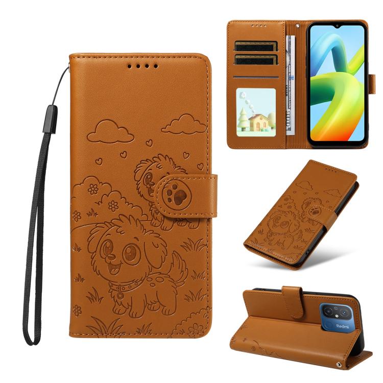 Embossed Heart Dog RFID Blocking Wallet Leather Phone Case, For Redmi Note 14 4G 164.84mm, For Redmi Note 14 Pro+ 5G / 14 Pro 4G, For Redmi Turbo 4 5G / Poco X7 Pro 5G, For Redmi Note 14 5G / Poco M7 Pro 5G, For Redmi Note 14 4G 163.25mm               ...