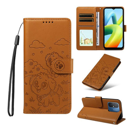 Embossed Heart Dog RFID Blocking Wallet Leather Phone Case, For Redmi Note 14 4G 164.84mm, For Redmi Note 14 Pro+ 5G / 14 Pro 4G, For Redmi Turbo 4 5G / Poco X7 Pro 5G, For Redmi Note 14 5G / Poco M7 Pro 5G, For Redmi Note 14 4G 163.25mm               ...