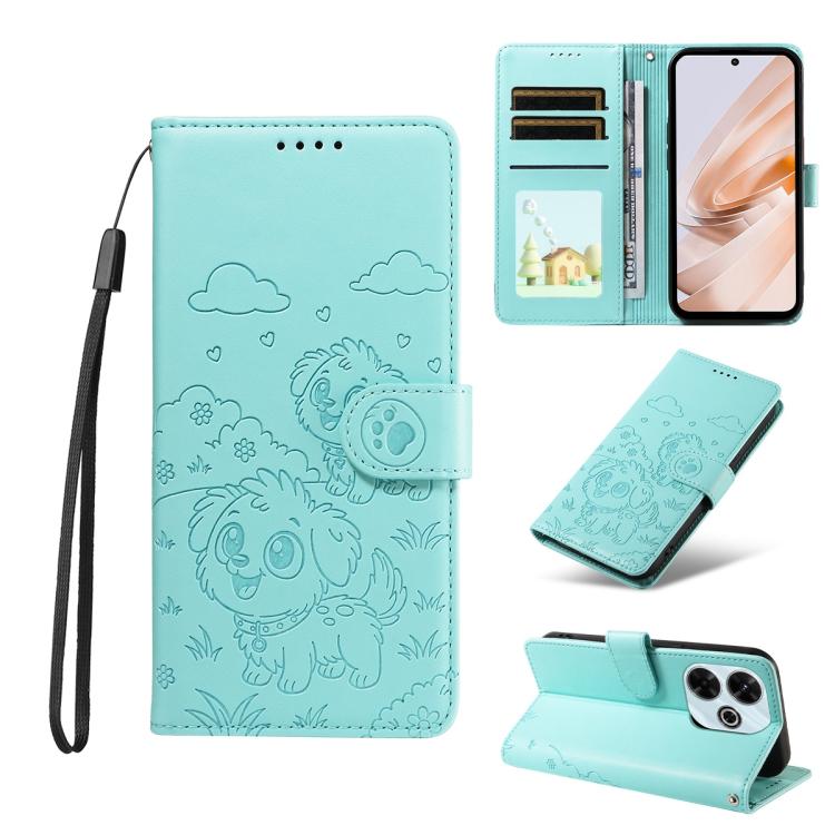 Embossed Heart Dog RFID Blocking Wallet Leather Phone Case, For Redmi 15a Global, For Redmi Note 15 Pro+ 5G Global 163.3mm, For Redmi Note 15 4G / 5G Global 164mm, For Redmi K90 Pro Max / Poco F8 Ultra, For Redmi Note 15 Pro 4G Global 163.2mm          ...