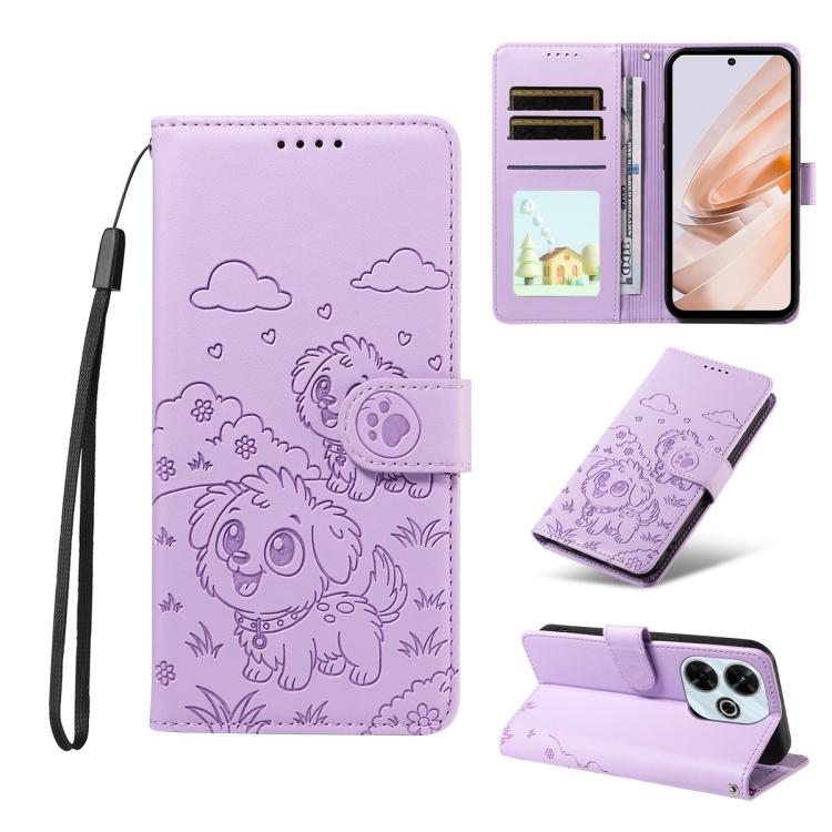 Embossed Heart Dog RFID Blocking Wallet Leather Phone Case, For Redmi 15a Global, For Redmi Note 15 Pro+ 5G Global 163.3mm, For Redmi Note 15 4G / 5G Global 164mm, For Redmi K90 Pro Max / Poco F8 Ultra, For Redmi Note 15 Pro 4G Global 163.2mm          ...