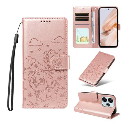 Embossed Heart Dog RFID Blocking Wallet Leather Phone Case, For Redmi 15a Global, For Redmi Note 15 Pro+ 5G Global 163.3mm, For Redmi Note 15 4G / 5G Global 164mm, For Redmi K90 Pro Max / Poco F8 Ultra, For Redmi Note 15 Pro 4G Global 163.2mm          ...