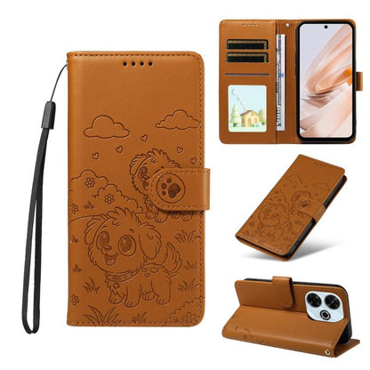 Embossed Heart Dog RFID Blocking Wallet Leather Phone Case, For Redmi 15a Global, For Redmi Note 15 Pro+ 5G Global 163.3mm, For Redmi Note 15 4G / 5G Global 164mm, For Redmi K90 Pro Max / Poco F8 Ultra, For Redmi Note 15 Pro 4G Global 163.2mm          ...